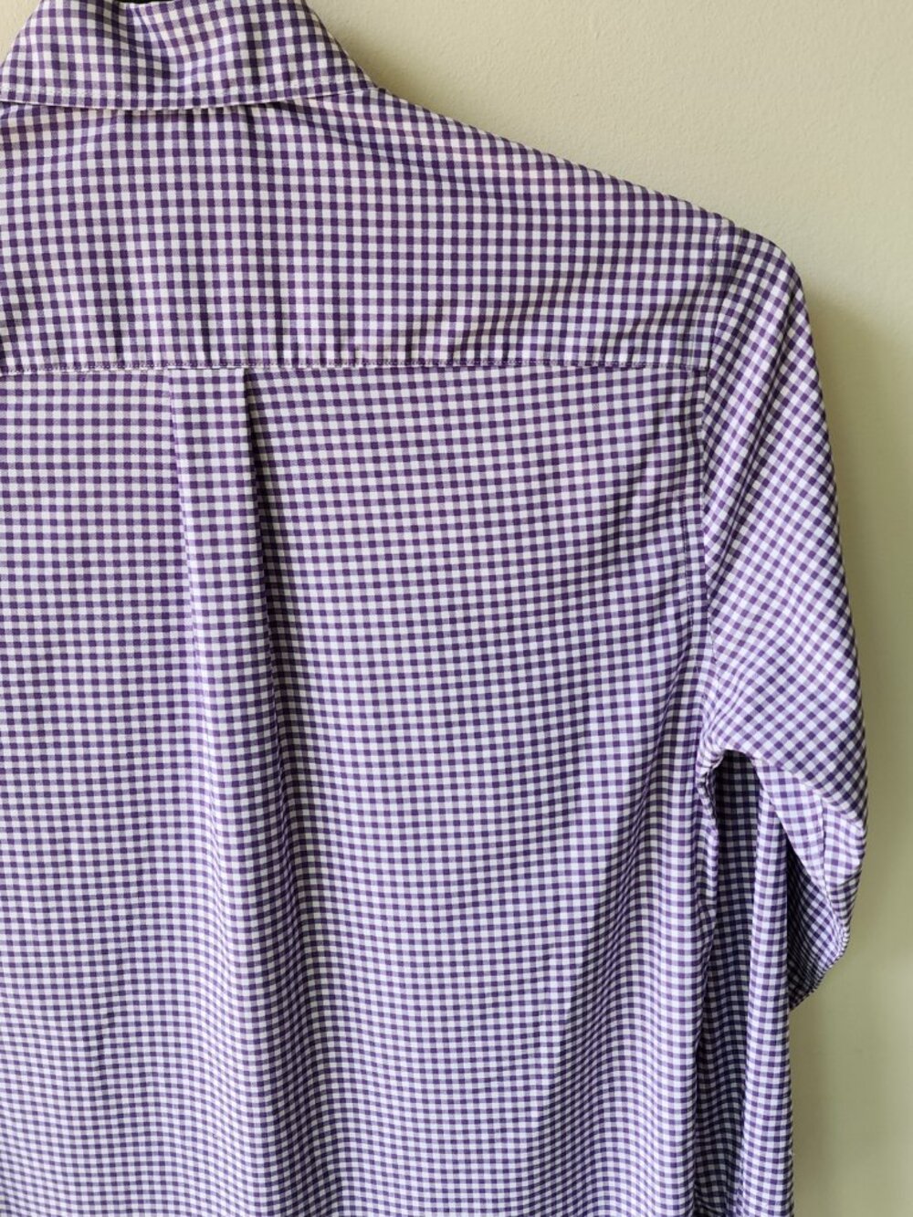 Small Purple Gingham Shirt Traveler Motion Jos A Bank Sz S Mens Check Quick Dry - Picture 16 of 17